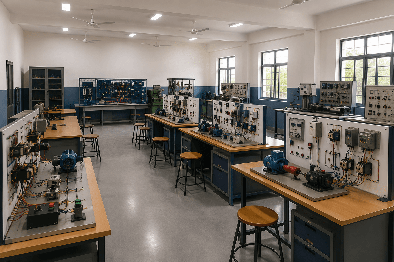 ITI students in workshop practical training